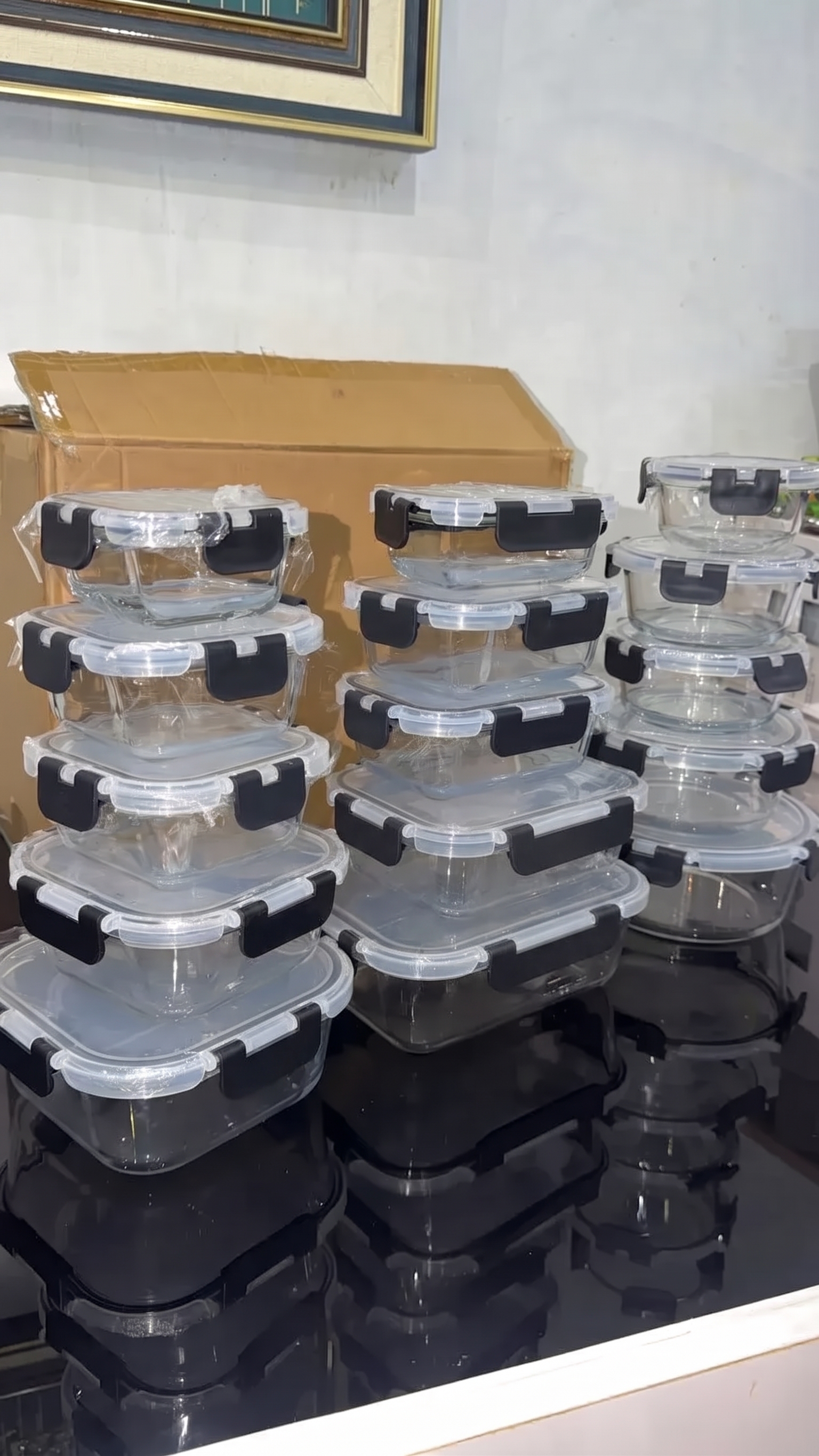 12-piece borosilicate glass food storage container set